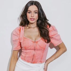 Coraline Acid Wash Top - Large